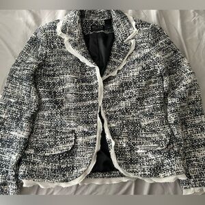 Liz Claiborne Black and White Tweed Blazer